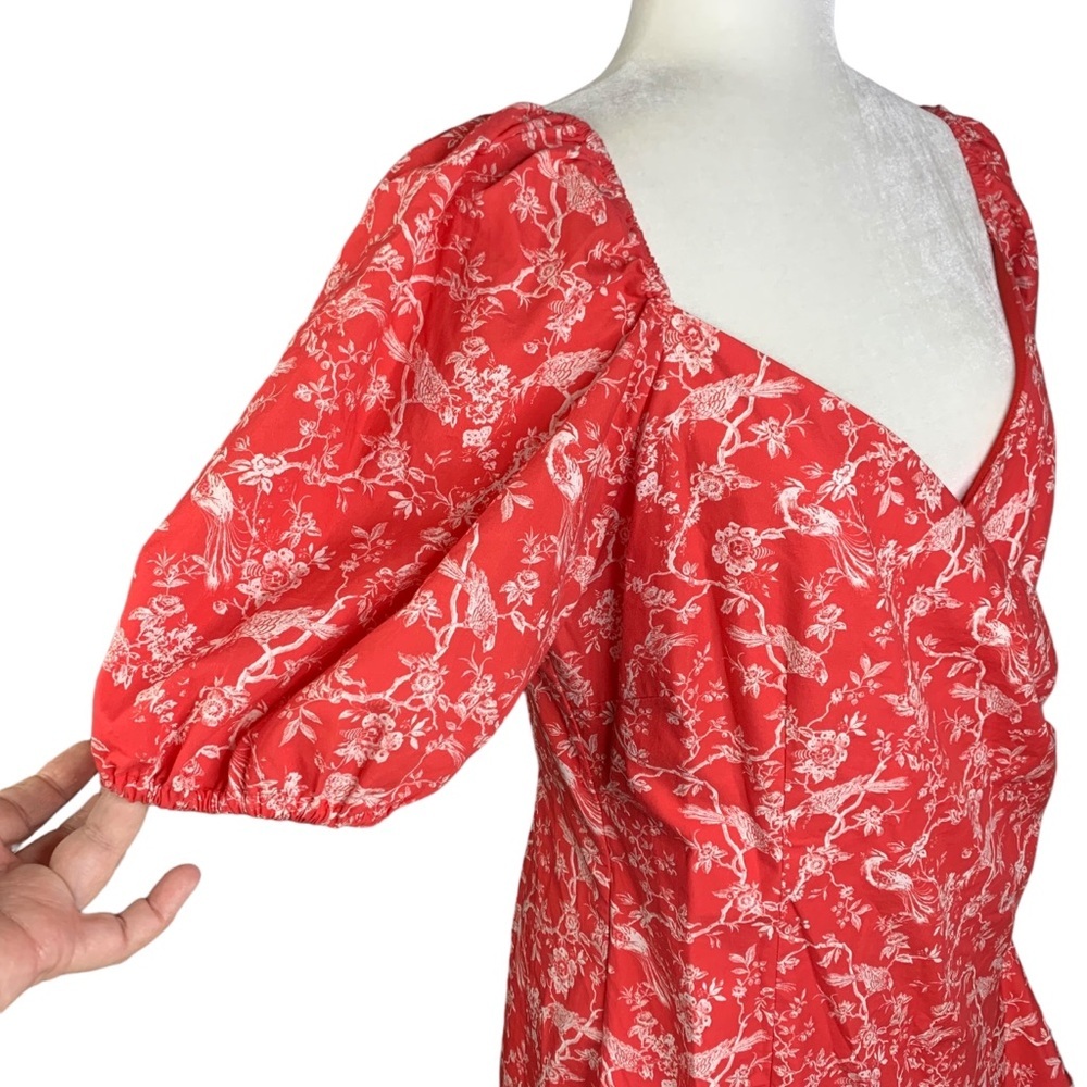 Sachin & Babi 12 Floral Bird Print Ruffles Anthropologie Feminine - Picture 8 of 16